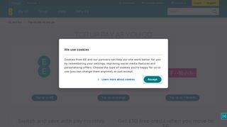 Top up pay as you go | Mobile phone top up | EE