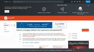 ssh - lubuntu orangepi default root username and password? - Ask ...
