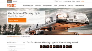 Car Dashboard Warning Lights - What They Mean | RAC