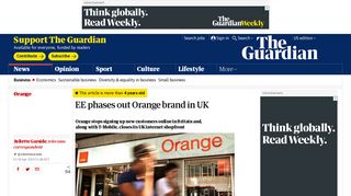 EE phases out Orange brand in UK | Business | The Guardian