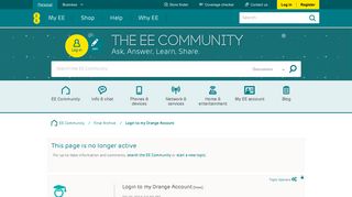 Login to my Orange Account - The EE Community