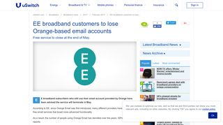 EE broadband customers to lose Orange-based email accounts