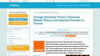Orange (formerly France Telecom), Mobile Phone and Internet ...