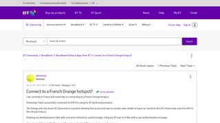 Solved: Connect to a French Orange hotspot? - BT Community
