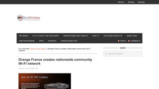 Orange France creates nationwide community Wi-Fi network ...
