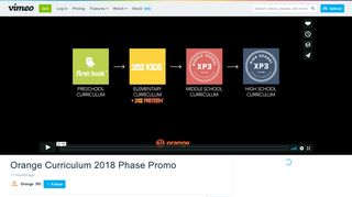 Orange Curriculum 2018 Phase Promo on Vimeo