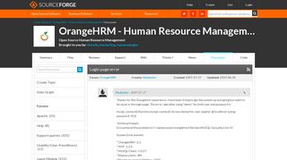 OrangeHRM - Human Resource Management / Discussion / OrangeHRM ...