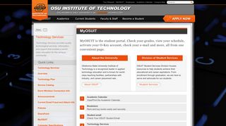 MyOSUIT | Technology Services | OSU Institute of Technology