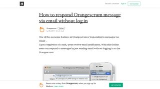 How to respond Orangescrum message via email without log in