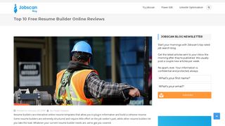 Top 10 Free Resume Builder Online Reviews - Jobscan Blog