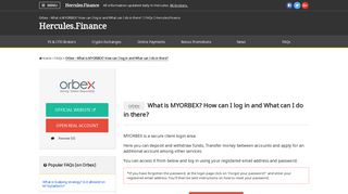 Orbex – What is MYORBEX? How can I log in and What can I do in ...