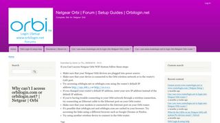 Why can't I access orbilogin.com or orbilogin.net? | Netgear | Orbi ...