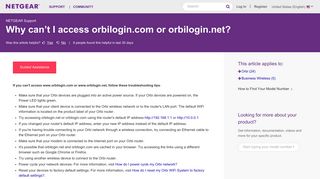 Why can't I access orbilogin.com or orbilogin.net? | Answer ...