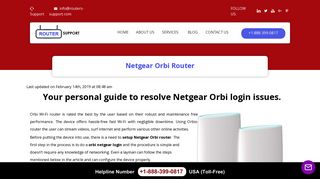 Netgear Orbi Login | Call +1 888-399-0817 To Resolve Orbi Issues.