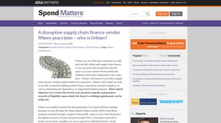 A disruptive supply chain finance vendor fifteen years later – who is ...