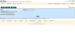 Orbis Library Catalog - Yale University