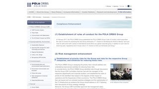 Compliance Structure for the POLA ORBIS Group