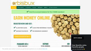 OrbisBux - Earn money online