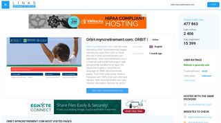 Visit Orbit.myncretirement.com - ORBIT |.
