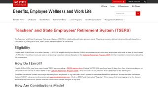 Teachers' and State Employees' Retirement System (TSERS ...