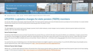 UPDATED: Legislative changes for state pension (TSERS) members ...