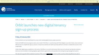 Orbit launches new digital tenancy sign-up process | Orbit