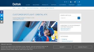 Customer Spotlight Orbital ATK | Deltek