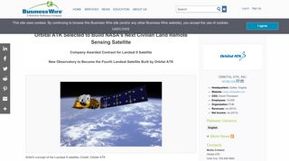 Orbital ATK Selected to Build NASA's Next Civilian Land Remote ...