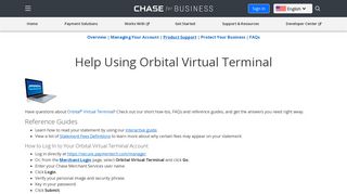 Help Using Orbital Virtual Terminal - Chase Merchant Services
