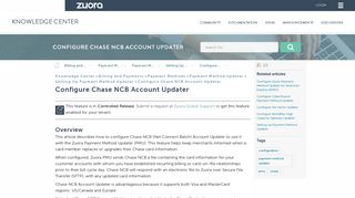Configure Chase Orbital Account Updater - Zuora