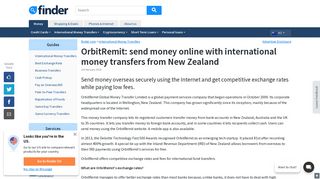 OrbitRemit International Money Transfers Review | Finder NZ