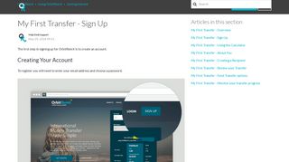 My First Transfer - Sign Up – OrbitRemit