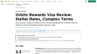 Orbitz Rewards Visa Review: Stellar Rates, Complex Terms - NerdWallet
