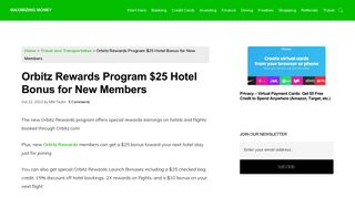 Orbitz Rewards Program $25 Hotel Bonus for New Members