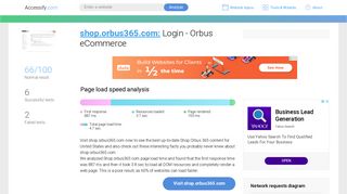 Access shop.orbus365.com. Login - Orbus eCommerce