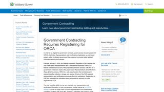 Government Contracting Requires Registering for ORCA - BizFilings