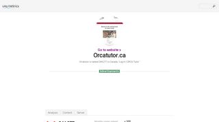 www.Orcatutor.ca - Log-In | ORCA Tutor