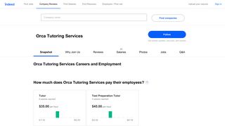Orca Tutoring Services Careers and Employment | Indeed.com
