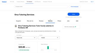 Orca Tutoring Services Tutor Salaries in Portland, OR | Indeed.com