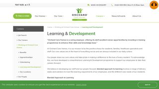 Learning and Development | Orchard Care Homes