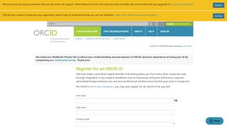 Register for an ORCID iD