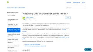 What is my ORCID iD and how should I use it? – ORCID