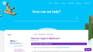 How do I login to MyOrcon? – Orcon