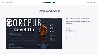 OrcPub.com Level Up by Larry Christensen — Kickstarter