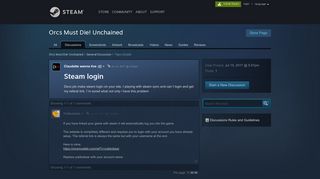 Steam login :: Orcs Must Die! Unchained General Discussion