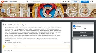 Free Wifi 'trick' at O'Hare Airport : chicago - Reddit