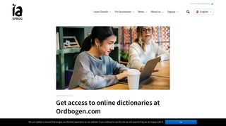 Get access to online dictionaries at Ordbogen.com - IA Sprog