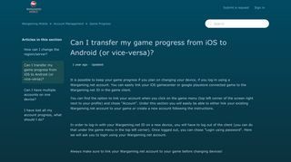 Can I transfer my game progress from iOS to Android (or vice-versa ...
