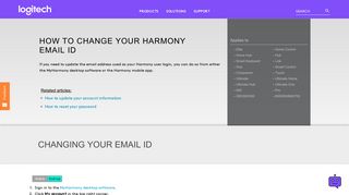 Update Account Information - Harmony Support
