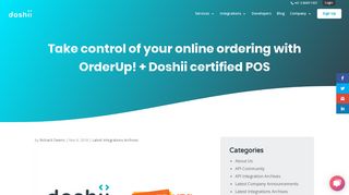 Take control of your online ordering with OrderUp! + Doshii certified ...
